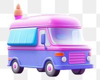 Vehicle dessert car van.  PNG with transparent background.