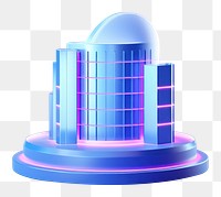 City architecture illuminated electronics.  PNG with transparent background.