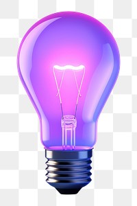 Lightbulb lamp electricity illuminated.  PNG with transparent background.