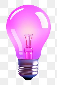 Lightbulb electricity illuminated innovation.  PNG with transparent background.