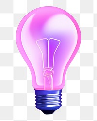 Lightbulb lamp electricity illuminated.  PNG with transparent background.