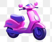 Motorcycle scooter vehicle vespa.  PNG with transparent background.