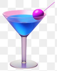 Cocktail martini drink cosmopolitan.  PNG with transparent background.