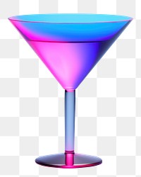 Cocktail martini drink glass.  PNG with transparent background.