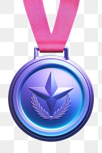 Jewelry circle purple trophy.  PNG with transparent background.