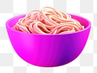 Spaghetti noodle pasta food.  PNG with transparent background.