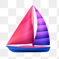 Watercraft sailboat vehicle yacht.  PNG with transparent background.