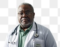 Portrait glasses doctor adult.  PNG with transparent background.