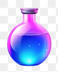 Transparent sphere bottle glass.  PNG with transparent background.