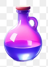 Transparent bottle vase biotechnology.  PNG with transparent background.