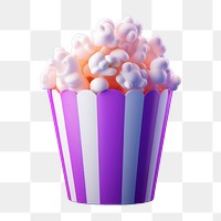 Popcorn food freshness dessert.  PNG with transparent background.