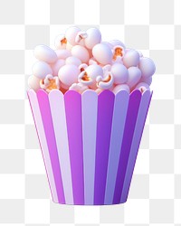 Popcorn dessert food freshness.  PNG with transparent background.