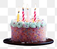 Dessert icing cake food.  PNG with transparent background.