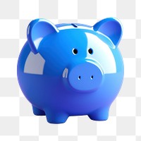 Pig representation investment retirement.  PNG with transparent background.