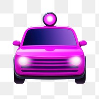 Vehicle purple car transportation.  PNG with transparent background.