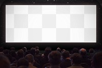 Big presentation screen png mockup, transparent design