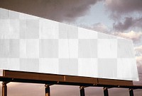 Billboard sign png mockup, transparent design