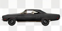 Png black vintage car, isolated object , transparent background