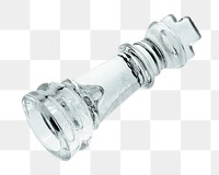 Png crystal chess piece, transparent background