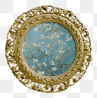 PNG Van Gogh's Almond Blossoms painting, transparent background. Remixed by rawpixel.