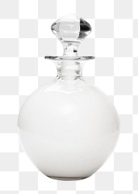 Png white ceramic flask, transparent background