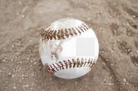 Baseball ball png mockup, sports equipment, transparent design