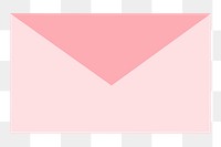 PNG Pink envelope element, transparent background