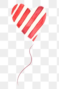 PNG Heart balloon element, transparent background