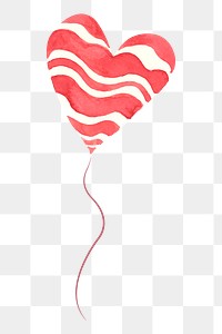 PNG Heart balloon element, transparent background