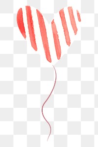 PNG Heart balloon element, transparent background