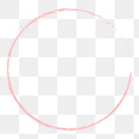 PNG Pink circle frame element, transparent background