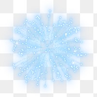 Blue firework png collage element, transparent background