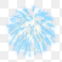 Blue firework png collage element, transparent background