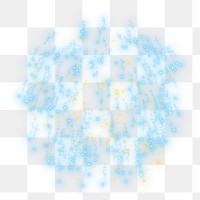 Blue firework png collage element, transparent background
