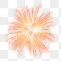 Orange firework png collage element, transparent background