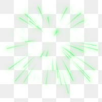 Green firework png collage element, transparent background