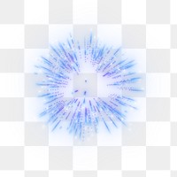 Blue firework png collage element, transparent background