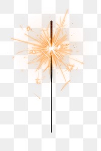 PNG sparkler collage element, transparent background