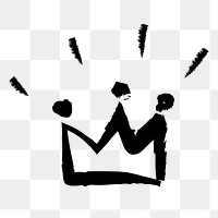 Sparkling crown png, transparent background