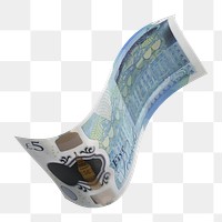 Png 5 British pounds bank note, transparent background