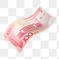 Png Chinese 100 yuan bank note, transparent background