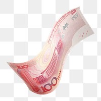 Png Chinese 100 yuan bank note, transparent background