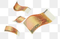 Png 10000 Israeli sheqalim bank notes, transparent background