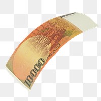 Png 10000 Israeli sheqalim bank note, transparent background