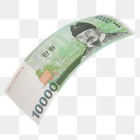 Png 10000 Korean won bank note, transparent background