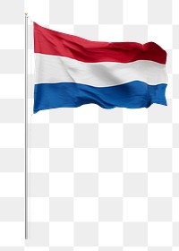 Png flag of Netherlands collage element, transparent background