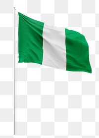 Png flag of Nigeria collage element, transparent background