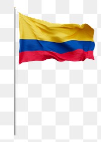 Png Colombian flag collage element, transparent background