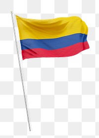 Png Colombian flag collage element, transparent background