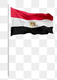 Png Egyptian flag collage element, transparent background